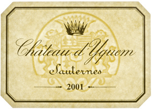 d\'Yquem 2001 label