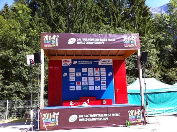 The podium is ready.