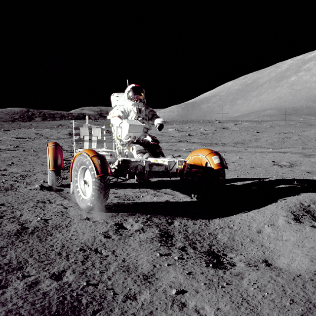 Gene Cernan and Apollo 17 Rover