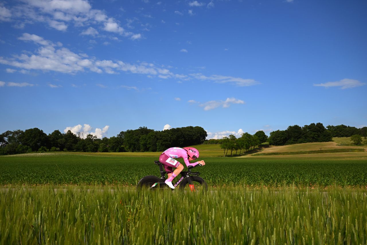 Tadej Pogačar on stage 14 of the Giro d'Italia