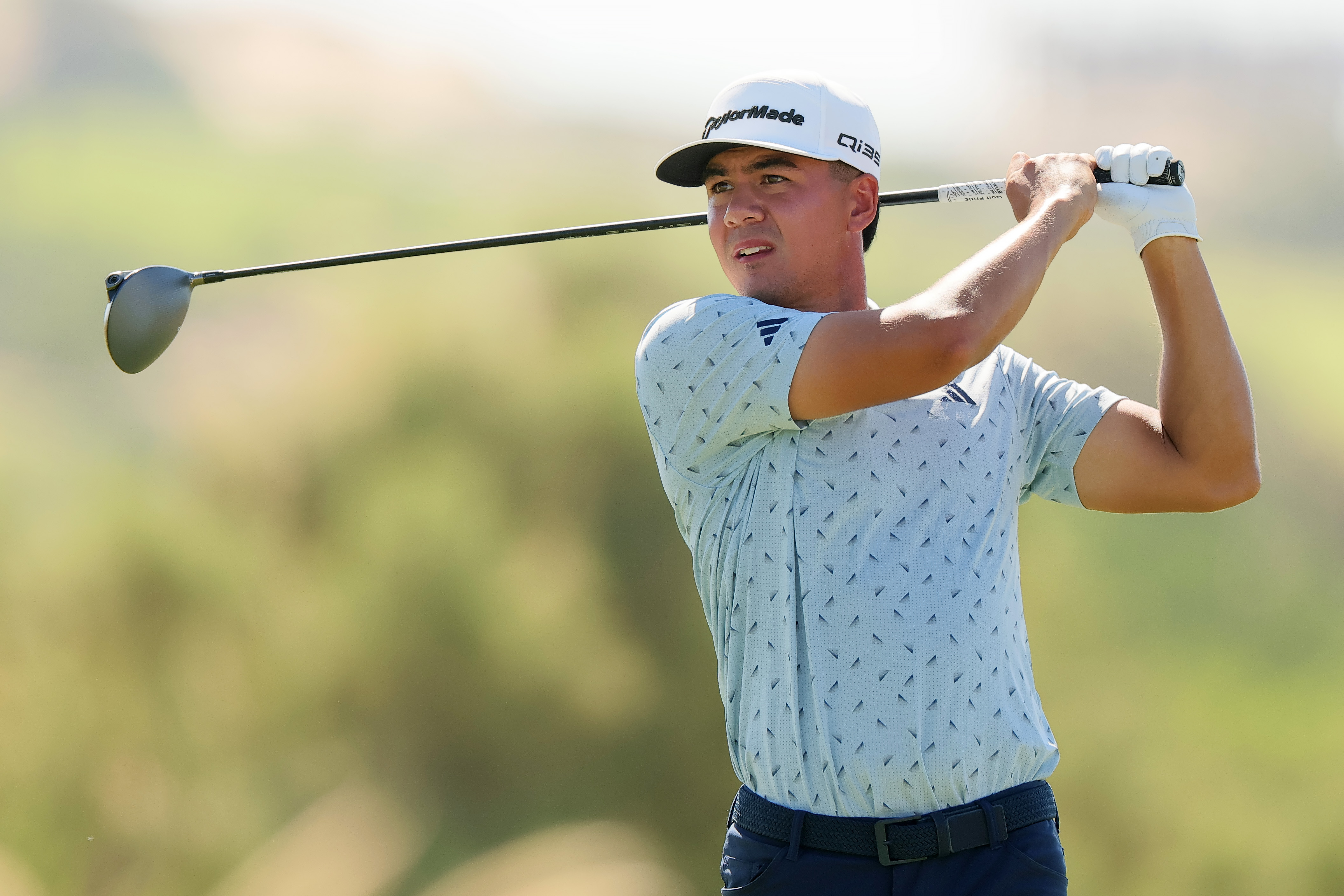 Michael Thorbjornsen hits a driver off the tee