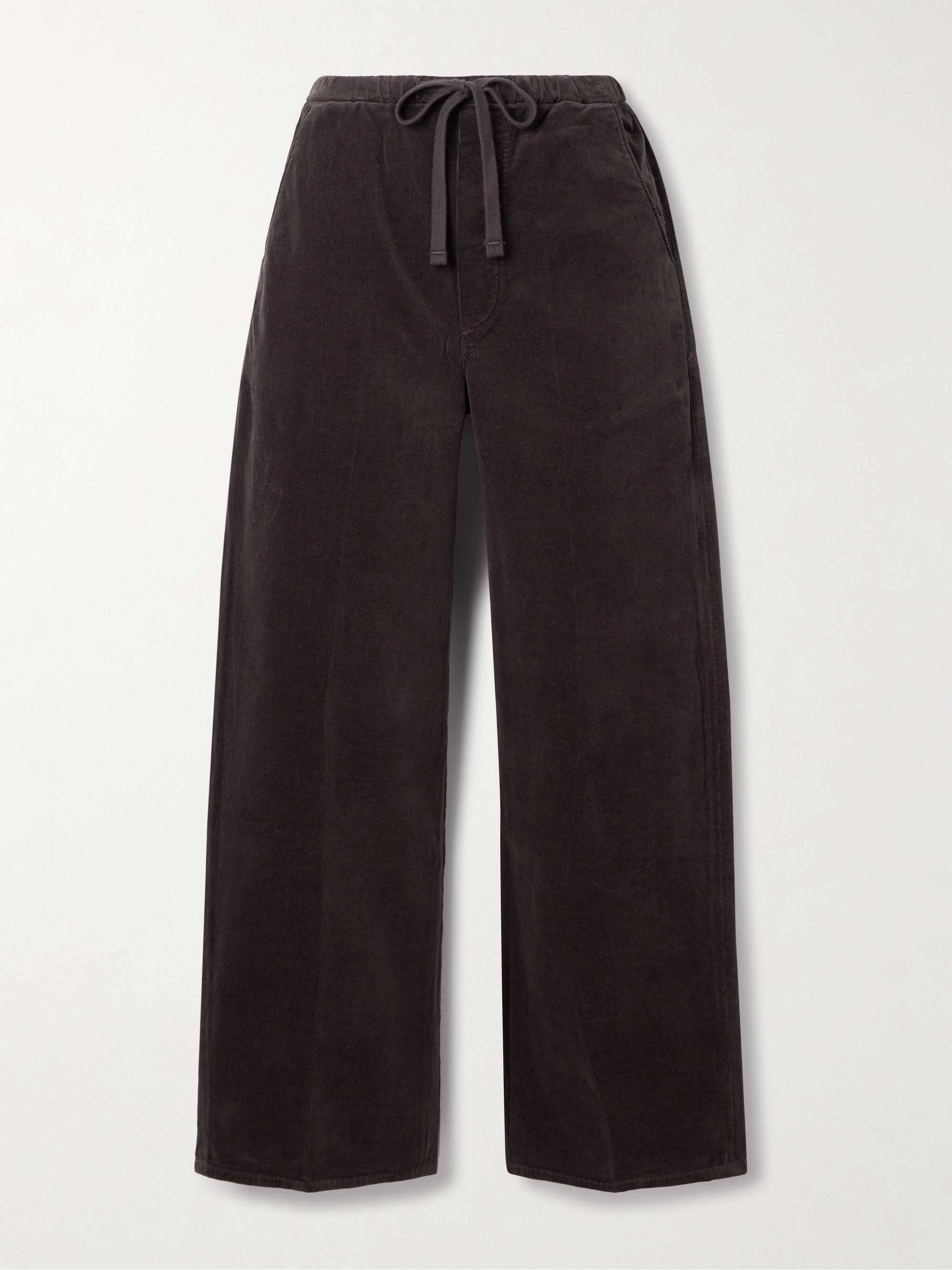 Aurora Cotton-Blend Corduroy Wide-Leg Pants