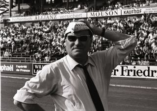 AC Milan coach Nereo Rocco during a game against Eintracht Frankfurt in June 1967.