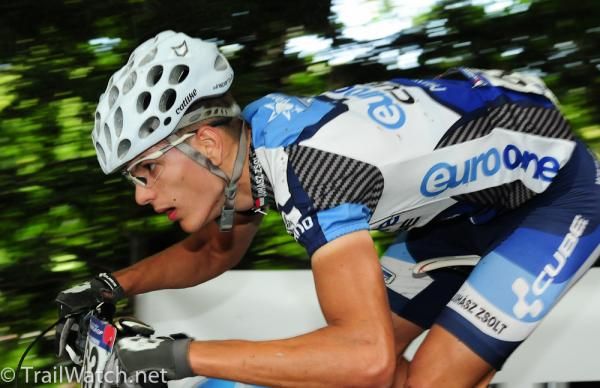 A Euro-One rider on a fast descent
