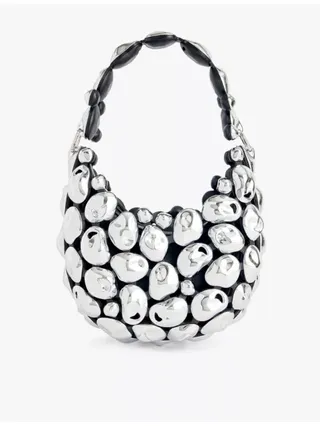 Stone Cloud Metallic Shoulder Bag