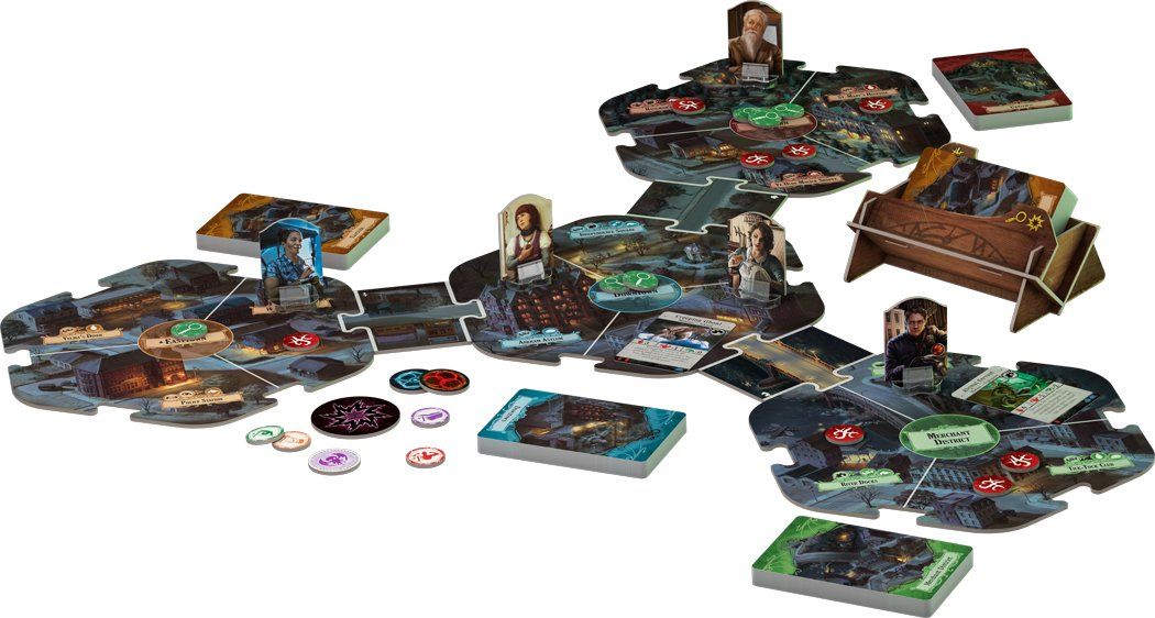 The new board layout for Arkham Horror Third Edition.
