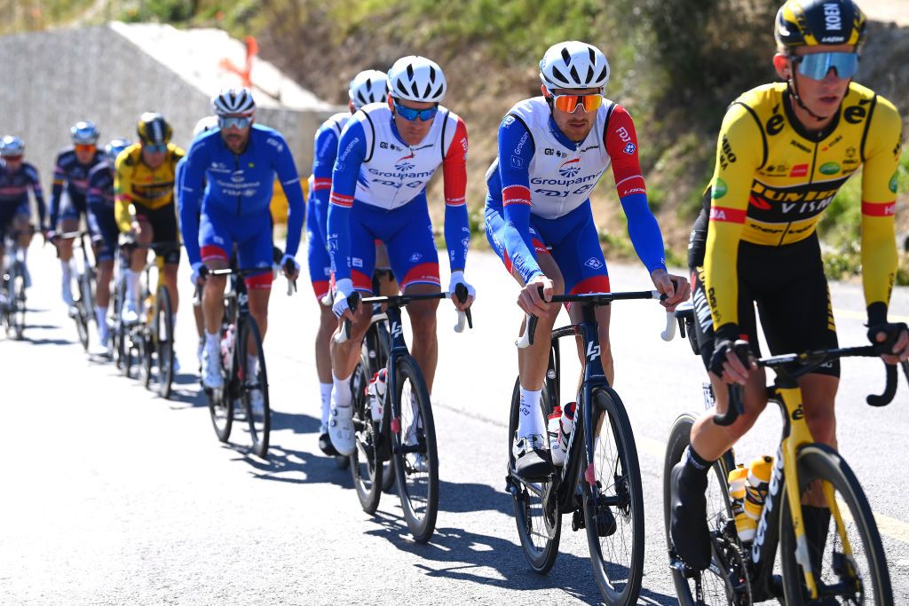 SAN BENEDETTO DEL TRONTO ITALY MARCH 13 Tobias Ludvigsson of Sweden and Team Groupama FDJ competes during the 57th TirrenoAdriatico 2022 Stage 7 a 159km stage from San Benedetto del Tronto to San Benedetto del Tronto TirrenoAdriatico WorldTour on March 13 2022 in San Benedetto del Tronto Italy Photo by Tim de WaeleGetty Images