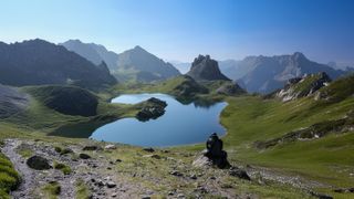 Illustration showing use of generative expand on a landscape photo