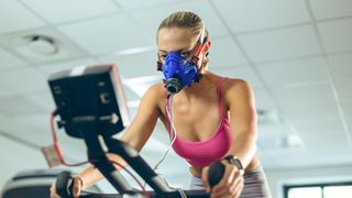 Woman taking VO2 max test