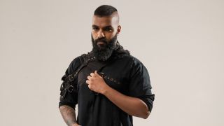 Bloodywood's Karan Katiyar looking at the camera 