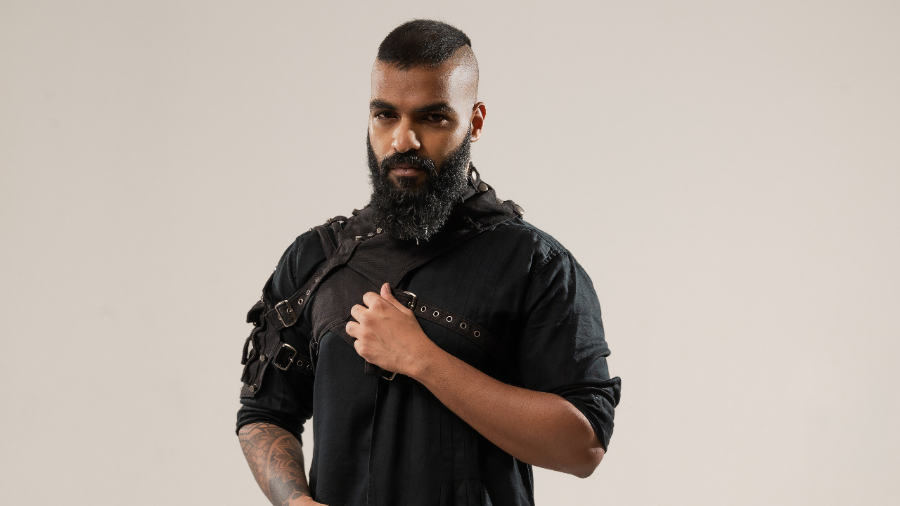 Bloodywood&#039;s Karan Katiyar looking at the camera 