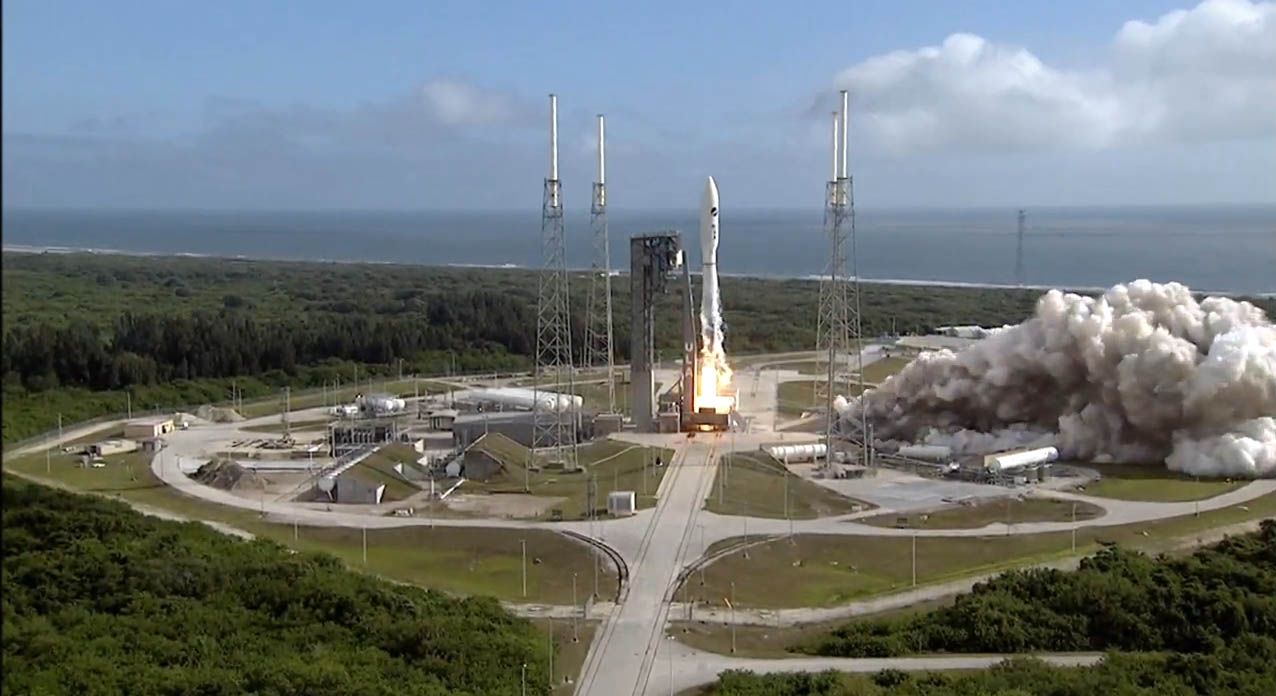A United Launch Alliance Atlas V rocket launches an X-37B space plane on a classified mission for the U.S. Space Force from Space Launch Complex 41 at Cape Canaveral Air Force Station in Florida on May 17, 2020.