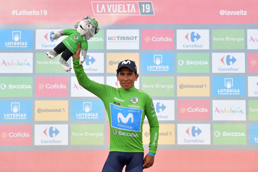 Nairo Quintana moves into the green jersey as leader of the points classification