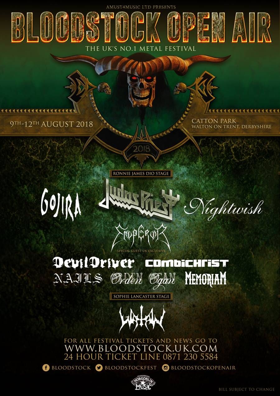 Watain, Combichrist, Memoriam And Orden Ogan For Bloodstock Festival 