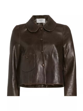 ba&sh, Milos Pleated Leather Jacket