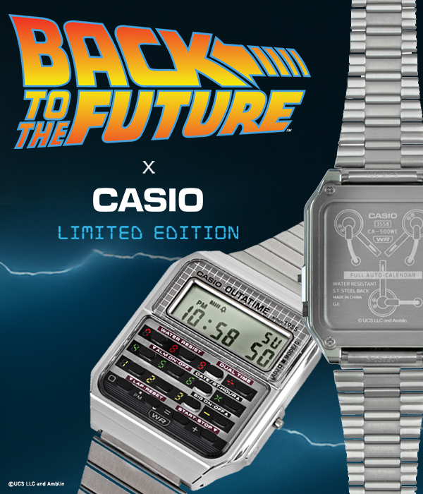 Casio Back to the Future watch packaging