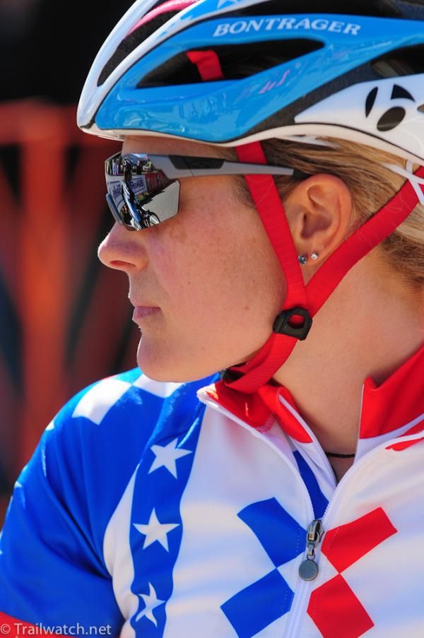 Katie Compton (Trek Cyclocross Collective) on the starting line