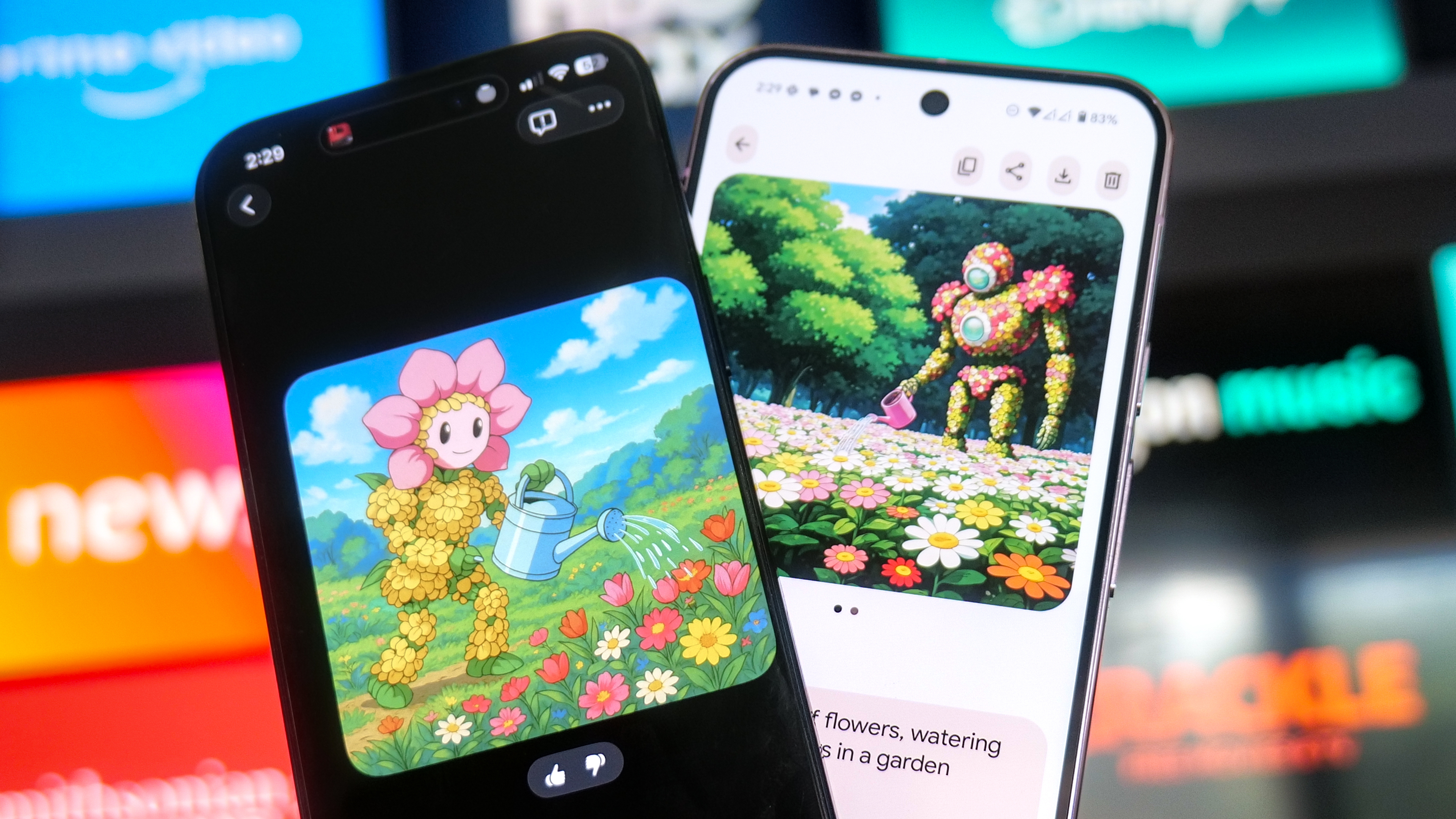 iOS 26 Image Playground vs Android 16 Pixel Studio.