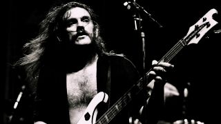 Lemmy Kilmister performing live with Mot&ouml;rhead in 1982