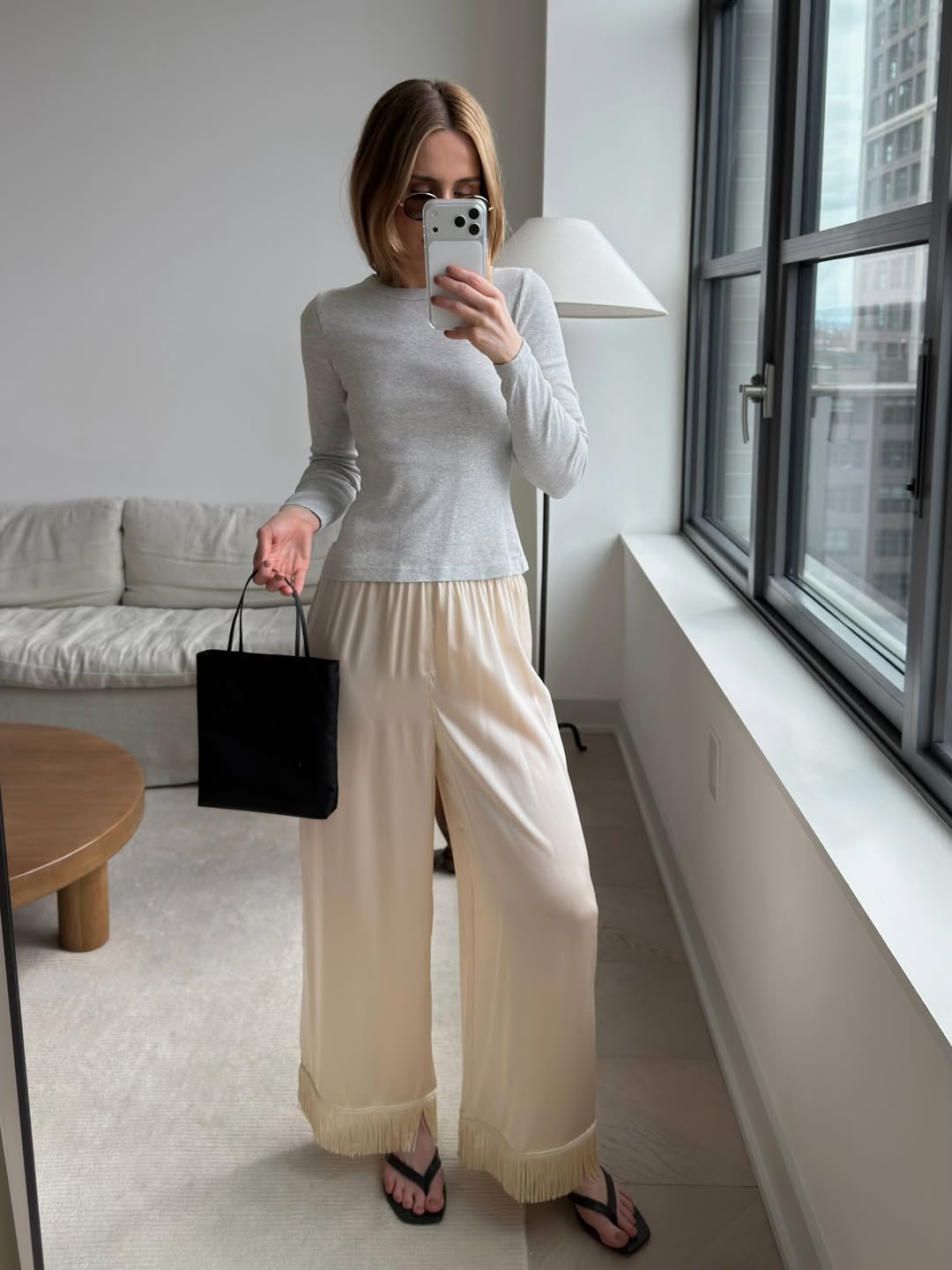 Doen Lavon Silk Fringe pants