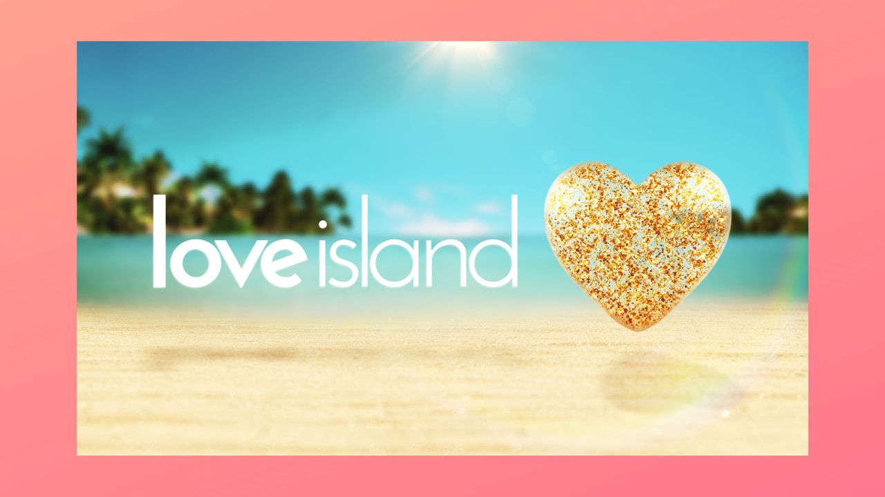 ITV Love Island logo in a pink template