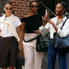 street style images of women wearing minimalist clothing 