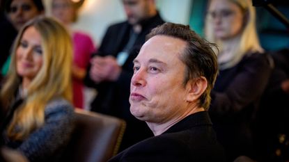 Elon Musk attends a Cabinet meeting at the White House