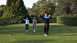 Golfers shouting 'fore'