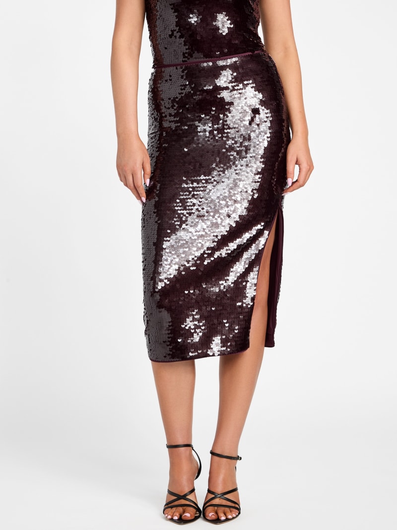 Misty Sequin Midi Skirt