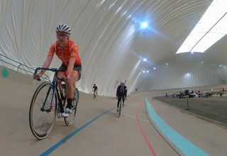 Emma White on the track at USA Cycling's recent talent ID camp in Colorado Springs