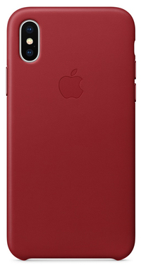 Leather case for iPhone X in Product Red