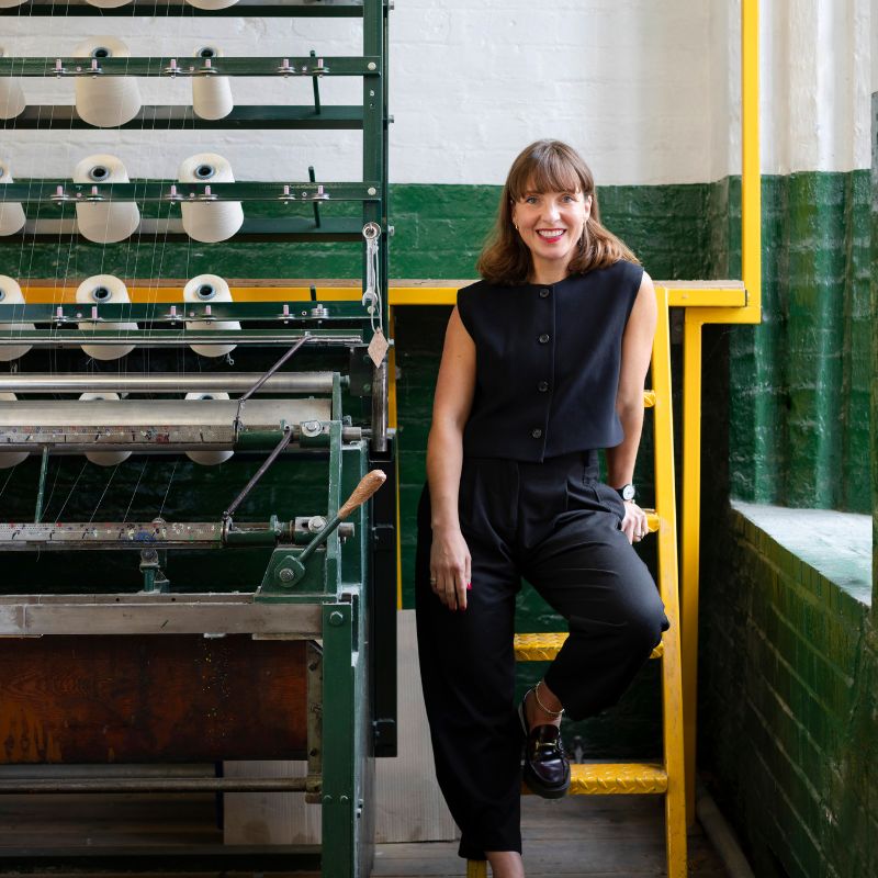 picture of Tori Murphy in factory room