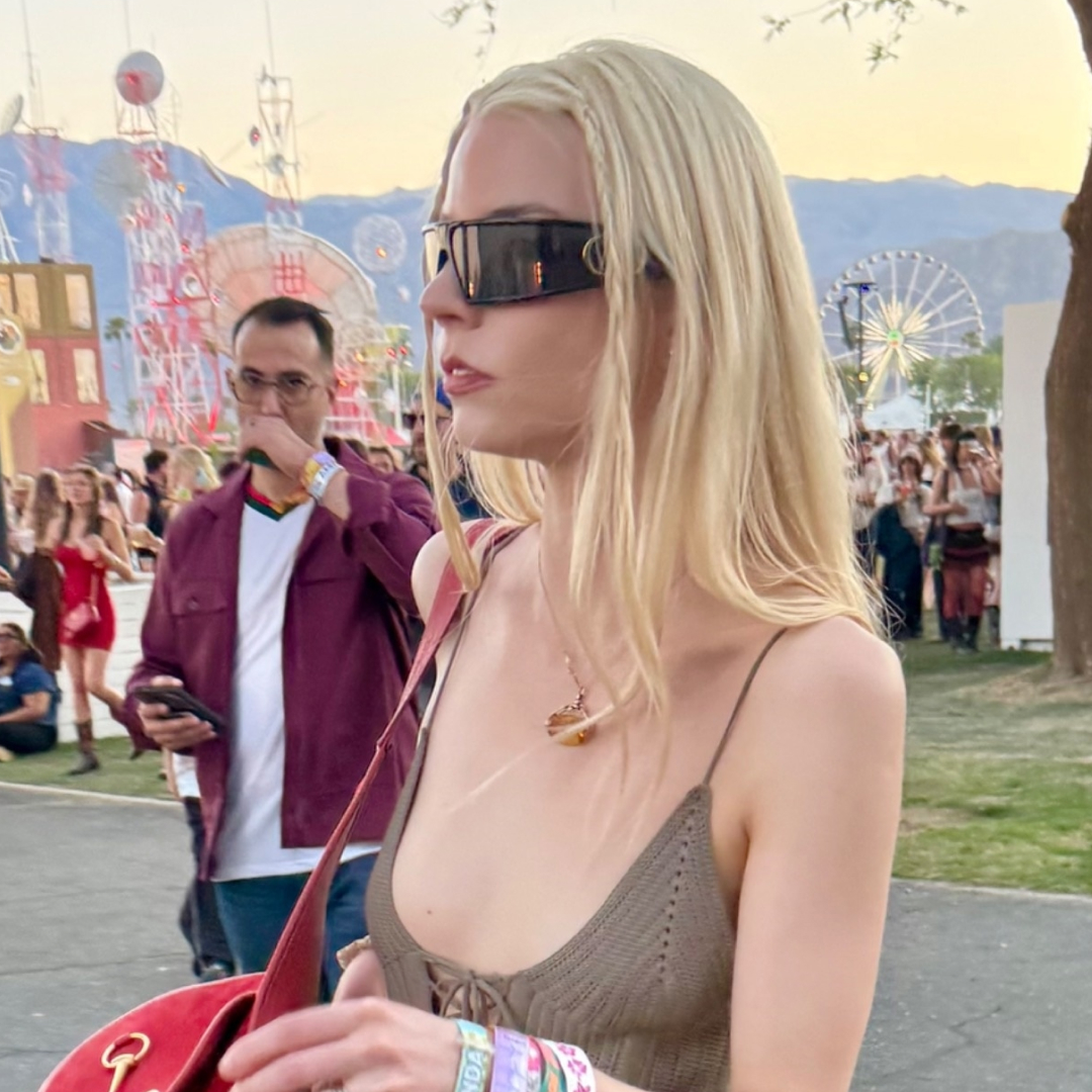 Anya Taylor-Joy's Vintage Gucci Horsebit Sling Bag Adds a Pop of Color to Her Leather and Crochet Look