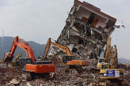 The rubble in Shenzhen, China, after a deadly landslide.