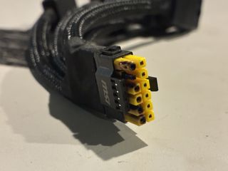 A post-DLSS 5 RTX 5090 suffering from a genetic disease known as its 16-pin connector melting