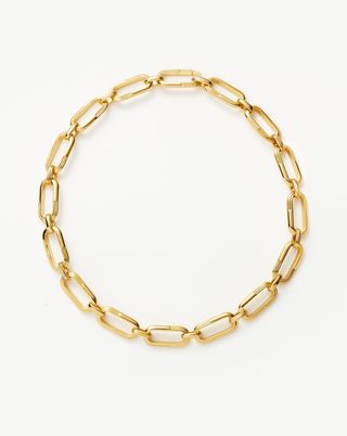 Zenyu Link Chunky Chain Choker | 18 Karat vergoldet