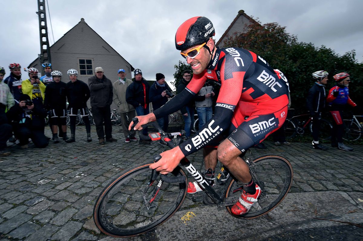 A BMC rider chases