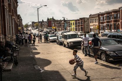 The neighborhood in Baltimore where Freddie Gray was arrested.
