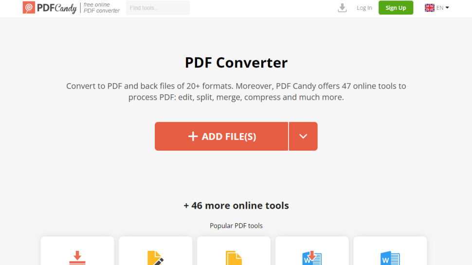 Website screenshot for PDF Candy