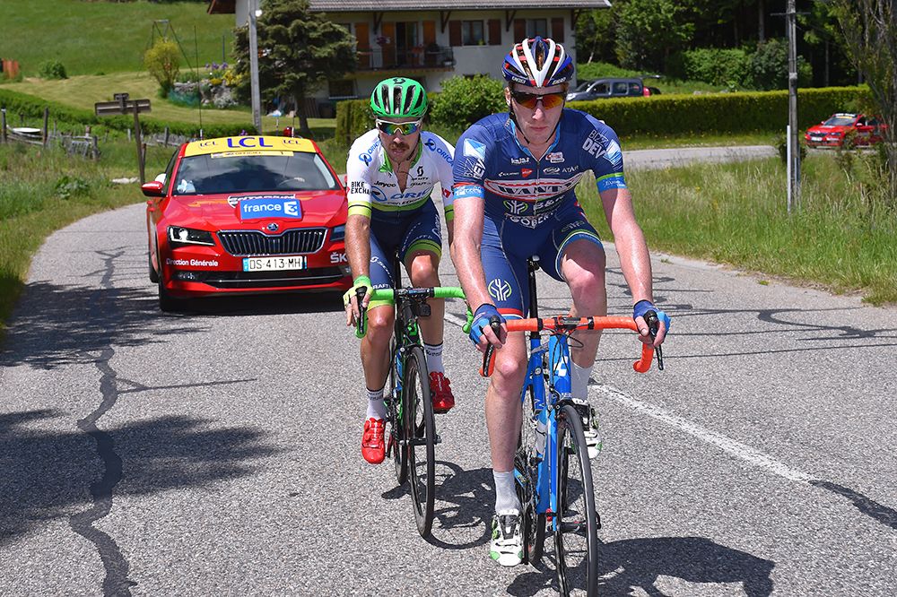Frederik Backaert (Wanty-Groupe Gobert) and Mitch Docker (Orica-GreenEdge)