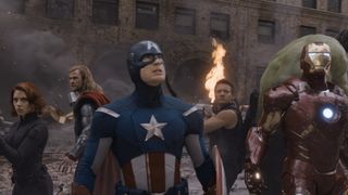 The OG Avengers assemble in the battle of New York.