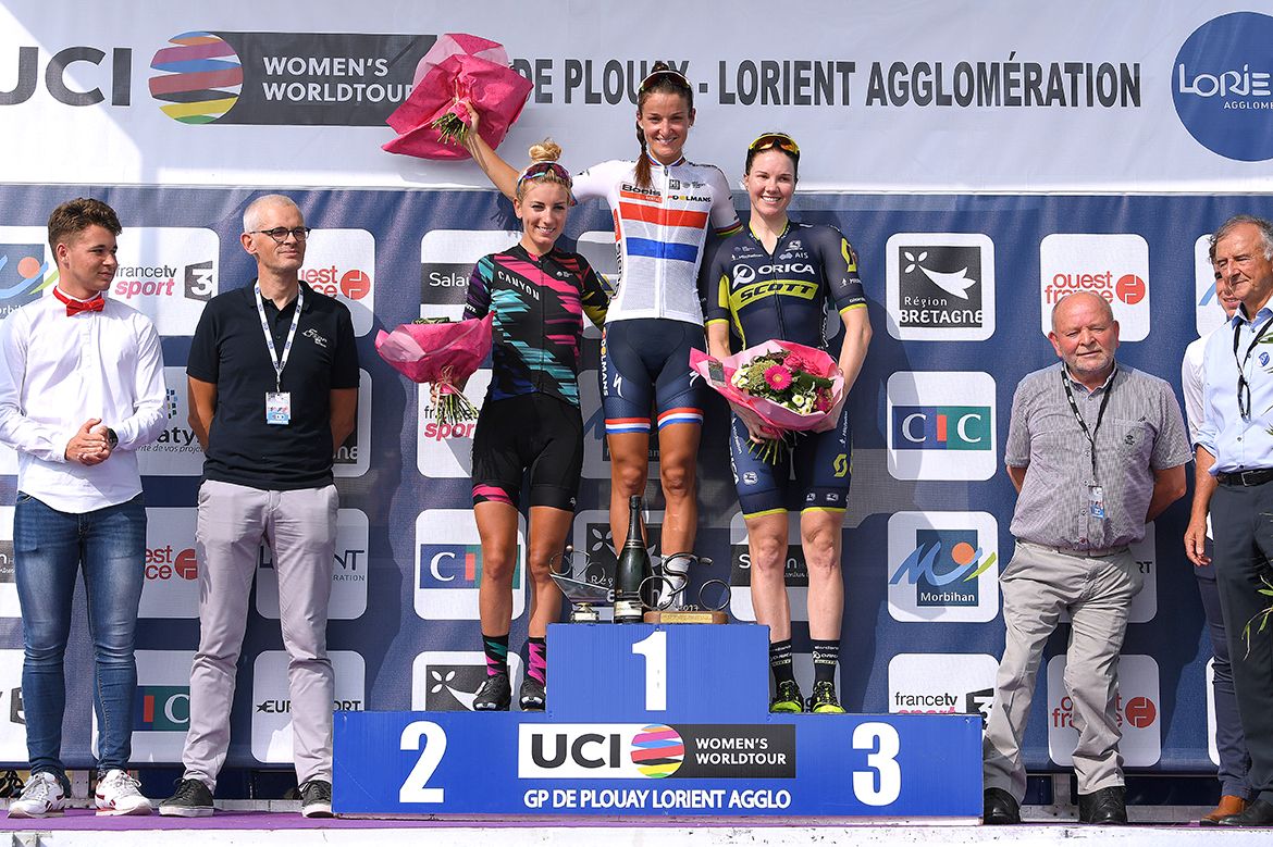 The final podium of the GP de Plouay