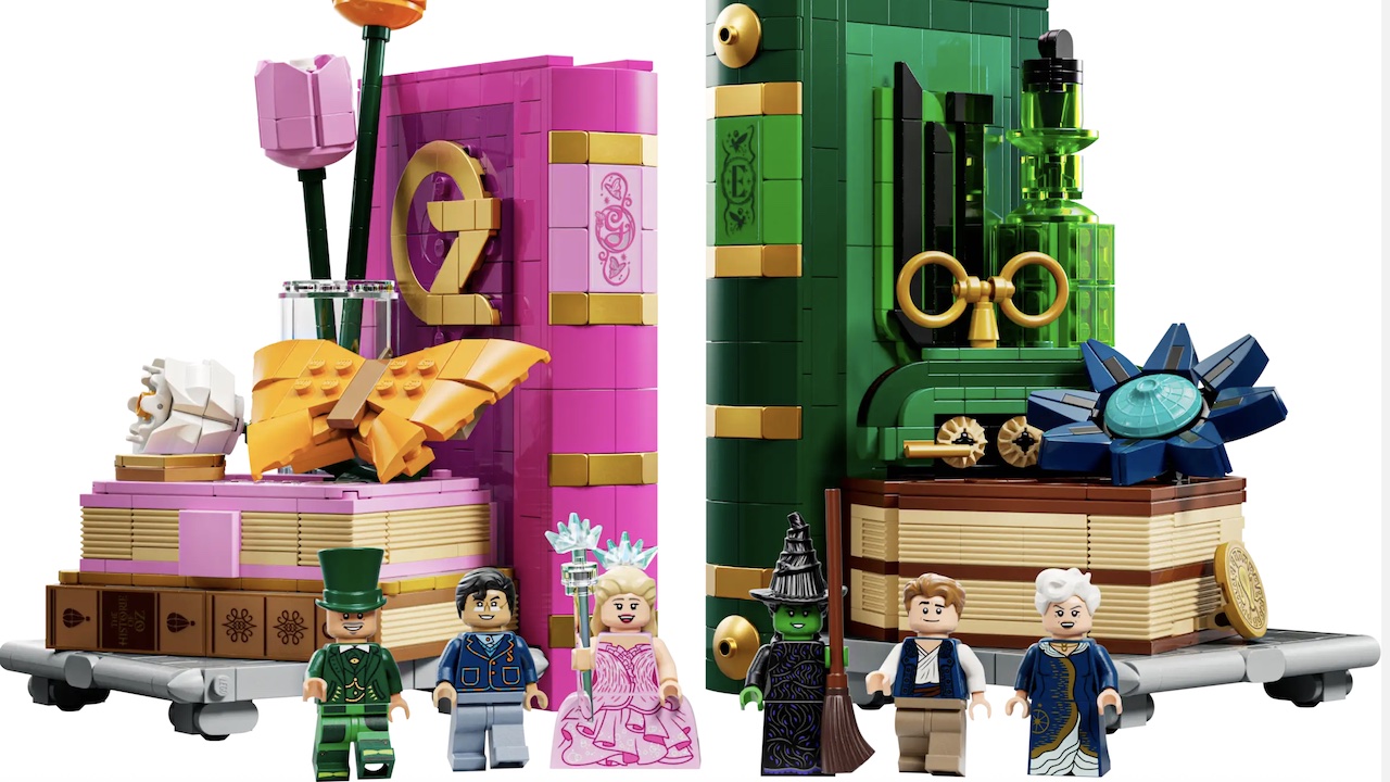 Wicked: For Good book shelf set with traditional minifigures