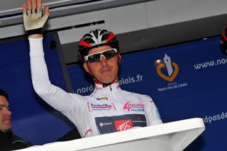 Rui Alberto Faria Da Costa (Caisse d'Epargne) waves to the crowd as he signs in