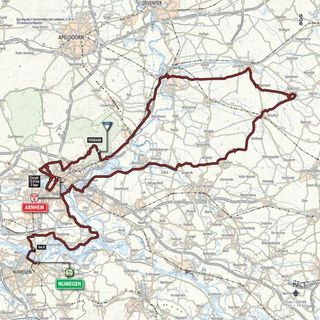 The stage 3 map of the Giro d'Italia