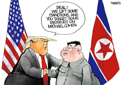Political&nbsp;Cartoon&nbsp;U.S. Trump Kim Jong Un&nbsp;Border Wall&nbsp;Nuclear Summit