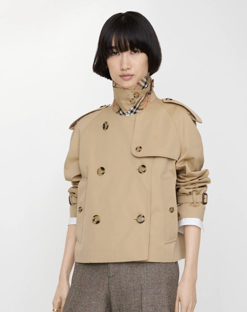 Burberry, Cropped Gabardine Mayfair Trench Jacket