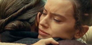 Carrie Fisher and Daisy Ridley in Star Wars The Rise Of Skywalker