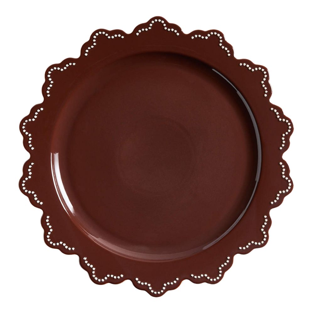 Claret Stoneware Round Platter/Charger Plate