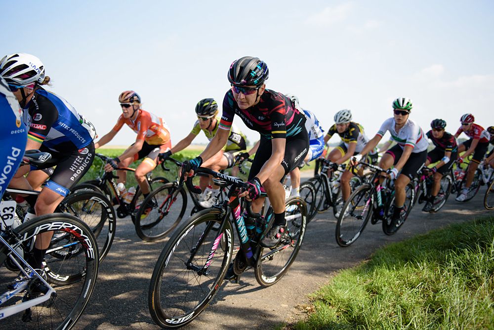 Alena Amialiusik (CANYON//SRAM Racing) at the 123 km Stage 3 of the Boels Ladies Tour 2016